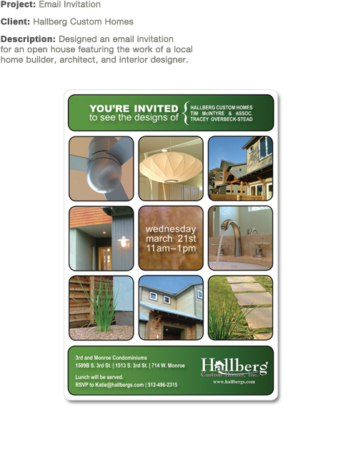 E-Invitation: Hallberg Custom Homes
