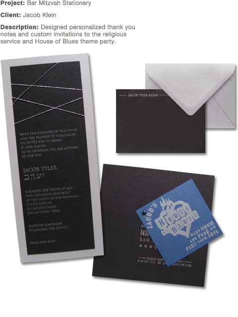 Bar Mitzvah Stationery: Jacob Klein