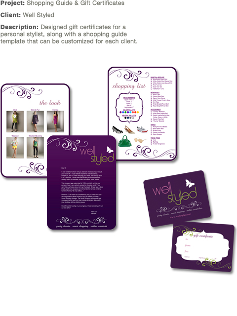 Print: Well Styled Shopping Guide & Gift Certificates