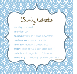 Cleaning Calendar