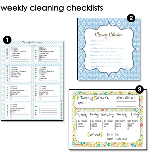 Free Printable Weekly Cleaning Schedules Free Printable Weekly Cleaning Schedules
