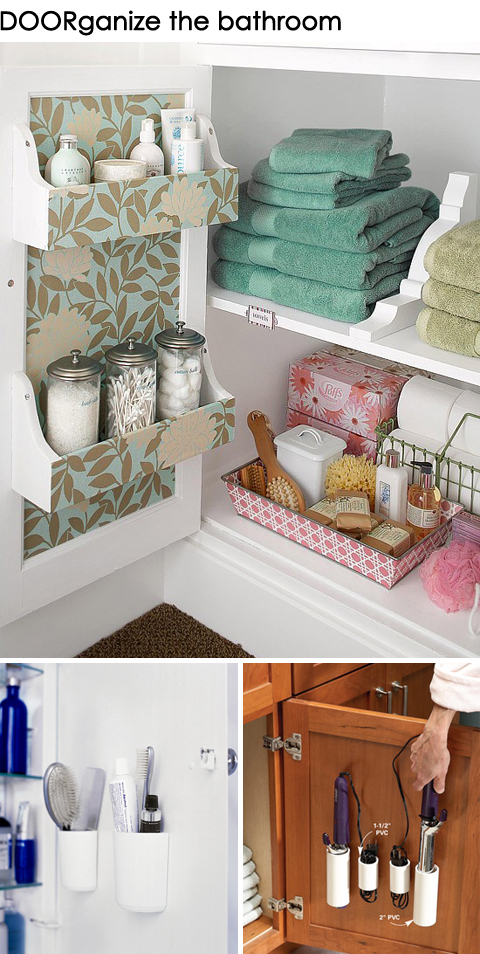 Get DOORganized: Ideas for Organizing the Back of a Bathroom Door