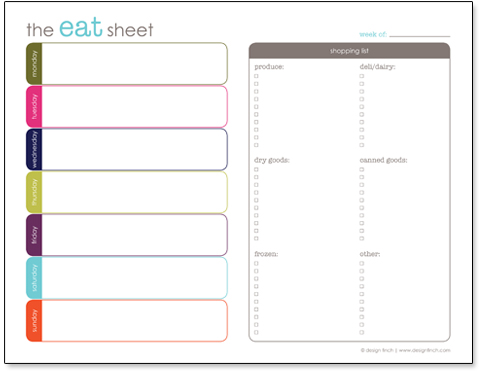 Where can you find menu planning printables?