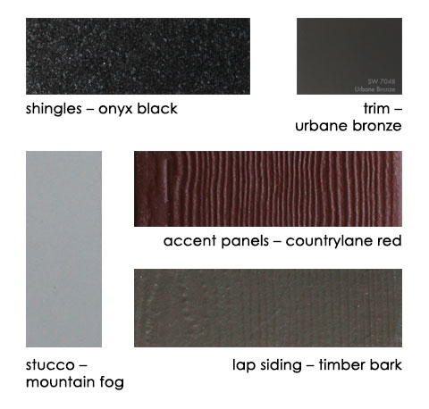 Home Remodel – Exterior Finishes Color Palette