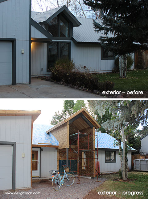 Construction Before & Progress – Exterior Entry